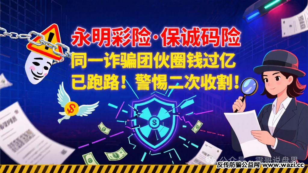 【永明彩险和保诚码险】同一诈骗团伙,圈钱过亿已经跑路,警惕二次收割!