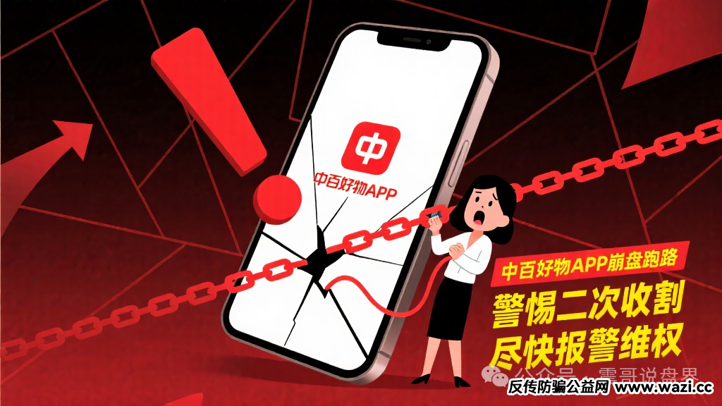【中百好物】APP已经崩盘跑路，警惕二次收割，尽快报警维权！