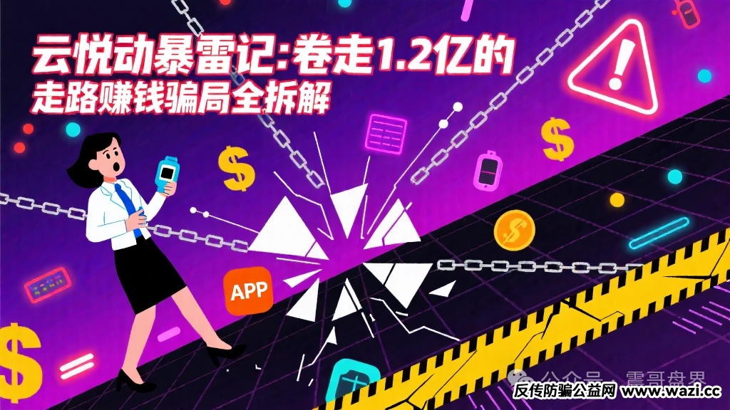 骗局揭秘【云悦动】卷走1.2亿的走路赚钱骗局全拆解!