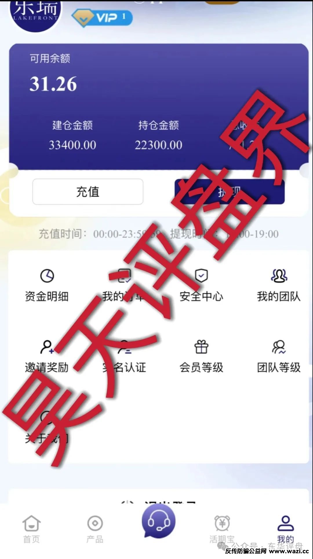 假冒的“乐瑞资产”虚构投资理财项目,实则就是资金盘骗局!