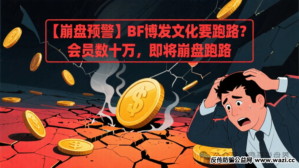 【崩盘预警】BF博发文化要跑路？会员数十万，即将崩盘跑路