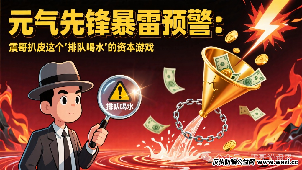 【元气先锋】暴雷预警:震哥扒皮这个"排队喝水"的资本游戏!