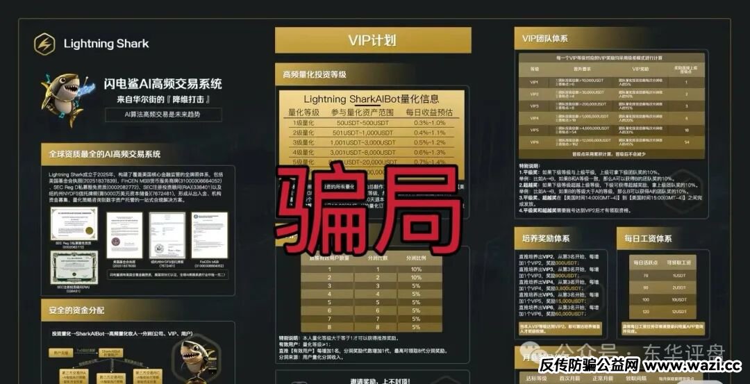 【闪电鲨】AI高频量化资金盘骗局,诈骗团伙再次开盘继续收割韭菜!