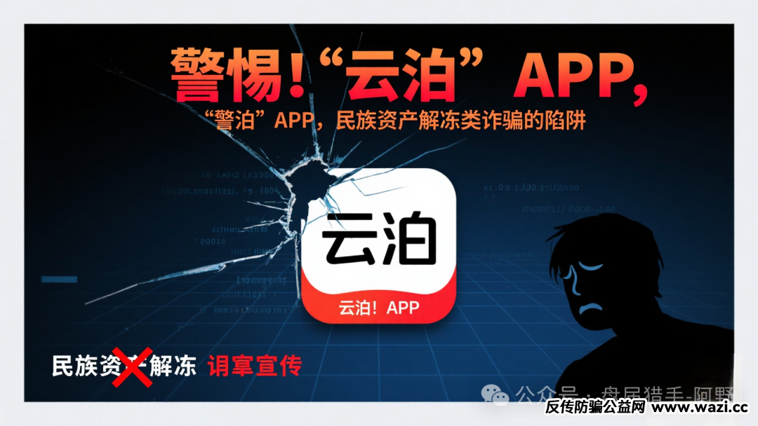 警惕！“云泊”APP，民族资产解冻类诈骗的陷阱 ！