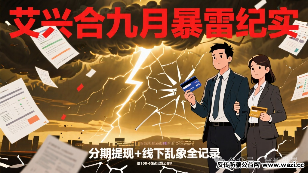 【艾兴合】九月暴雷纪实:分期提现+线下乱象全记录!