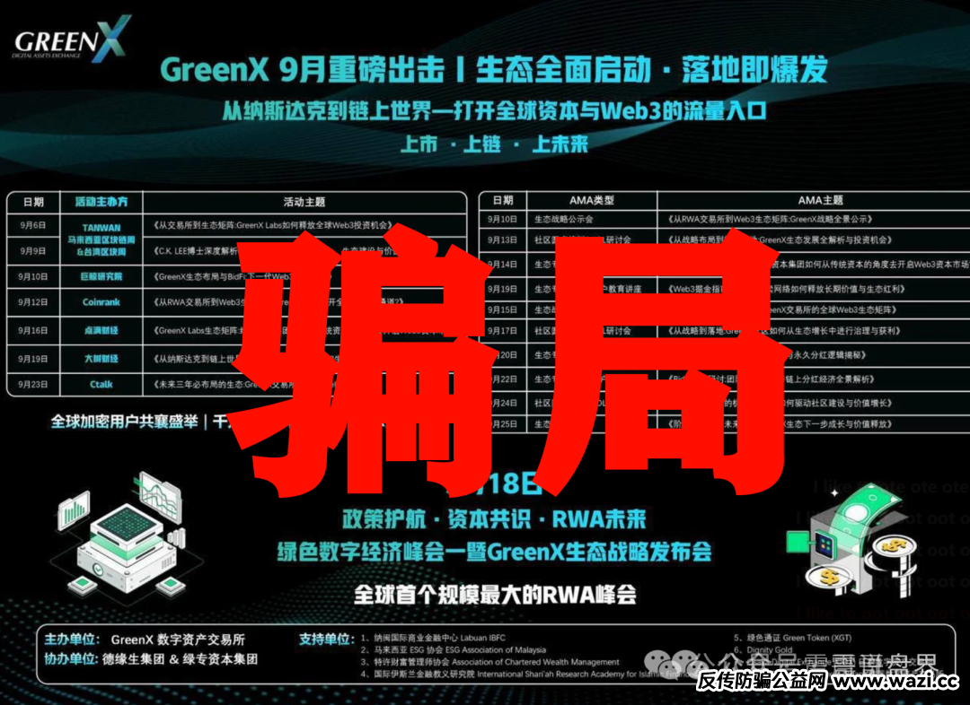 【绿专GreenX】是资金盘骗局，虚假包装，看见远离！